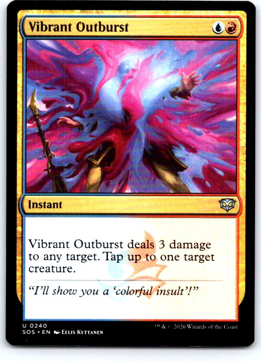 Vibrant Outburst 240 Uncommon Secrets of Strixhaven Magic: The Gathering NM