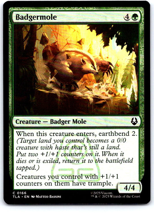 Badgermole 166 Common Avatar: The Last Airbender Magic: The Gathering Near Mint