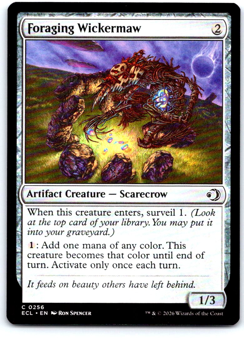 Foraging Wickermaw 256 Common Lorwyn Eclipsed Magic: The Gathering Near Mint
