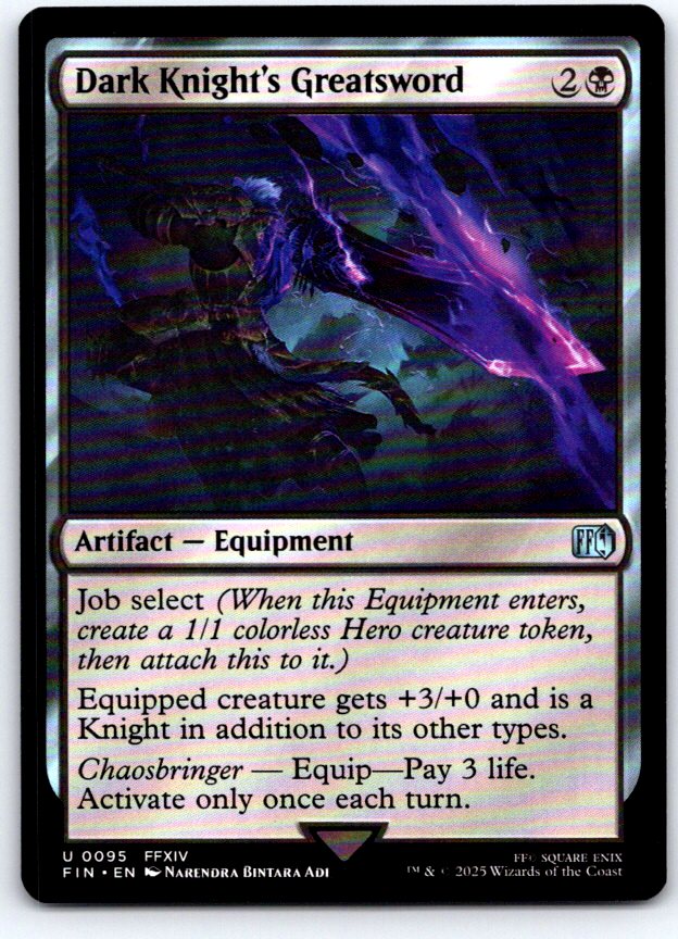 Dark Knight's Greatsword 95 Uncommon FINAL FANTASY Magic: The Gathering NM