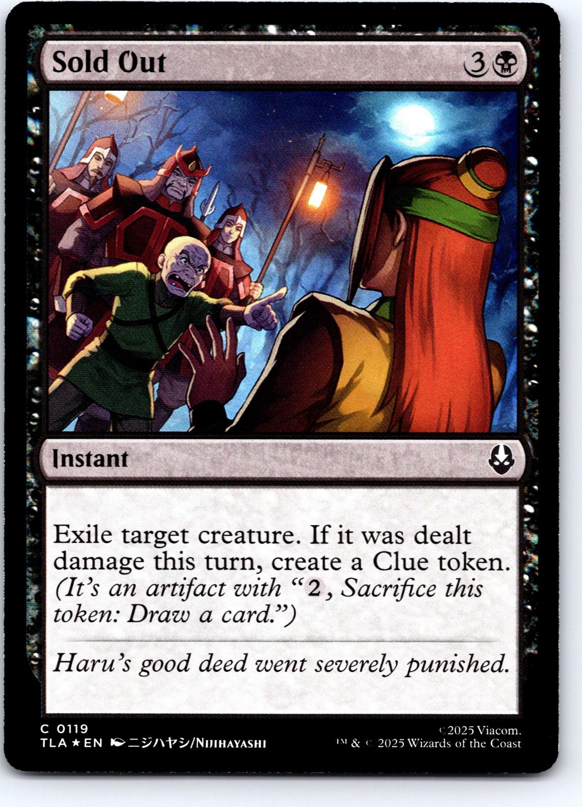 Sold Out 119 Common Avatar: The Last Airbender Magic: The Gathering Foil NM