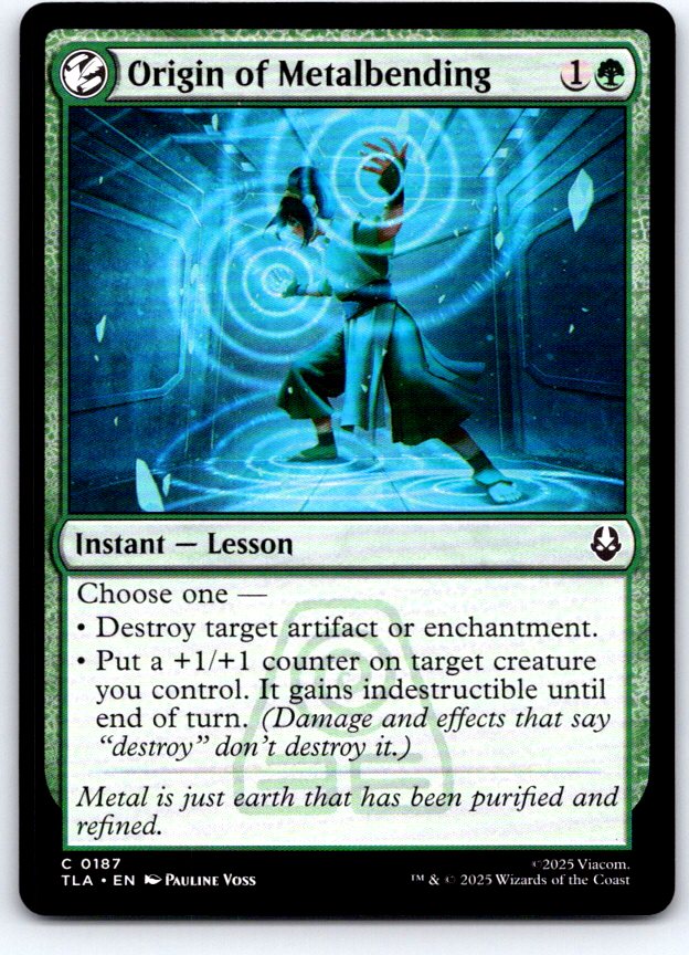 Origin of Metalbending 187 Avatar: The Last Airbender Magic: The Gathering NM