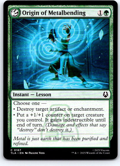Origin of Metalbending 187 Avatar: The Last Airbender Magic: The Gathering NM
