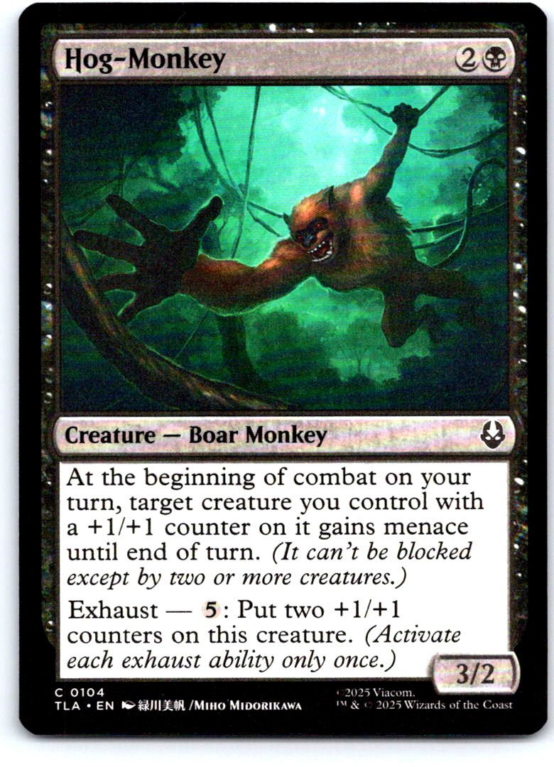 Hog-Monkey 104 Common Avatar: The Last Airbender Magic: The Gathering Near Mint