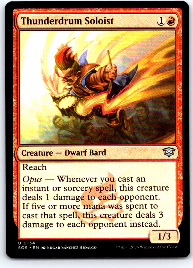 Thunderdrum Soloist 134 Uncommon Secrets of Strixhaven Magic: The Gathering NM