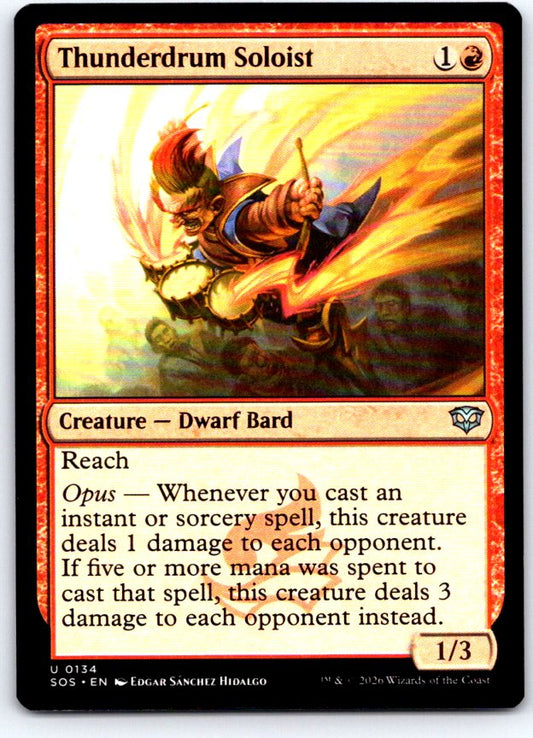 Thunderdrum Soloist 134 Uncommon Secrets of Strixhaven Magic: The Gathering NM