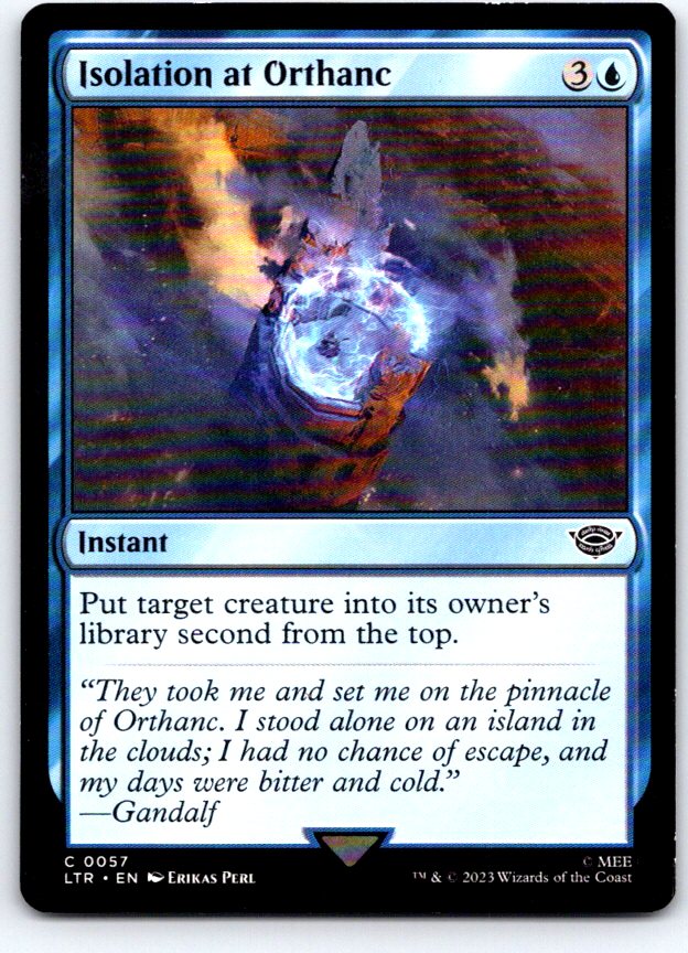 Isolation at Orthanc 57 Universes Beyond: LOTR Magic: The Gathering NM