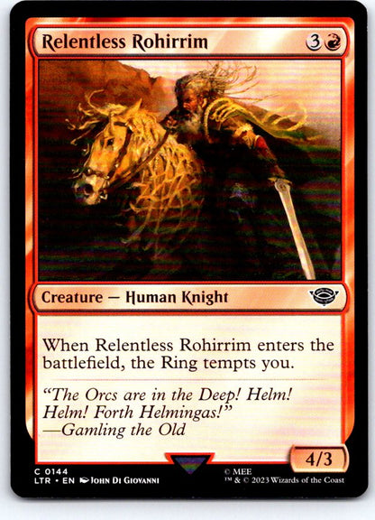 Relentless Rohirrim 144 Universes Beyond: LOTR Magic: The Gathering NM