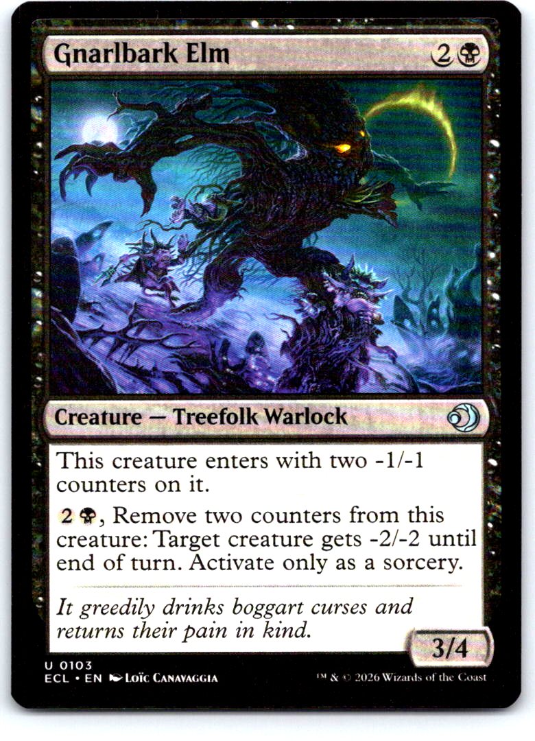 Gnarlbark Elm 103 Uncommon Lorwyn Eclipsed Magic: The Gathering Near Mint