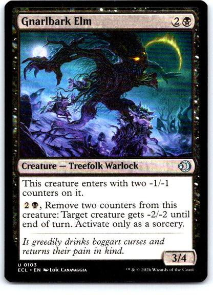 Gnarlbark Elm 103 Uncommon Lorwyn Eclipsed Magic: The Gathering Near Mint