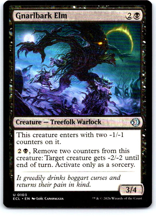 Gnarlbark Elm 103 Uncommon Lorwyn Eclipsed Magic: The Gathering Near Mint