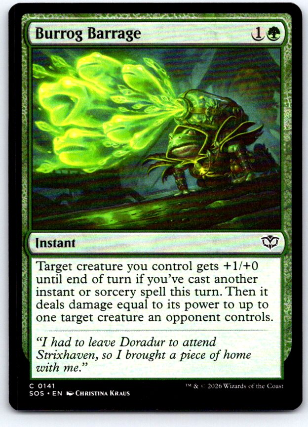 Burrog Barrage 141 Common Secrets of Strixhaven Magic: The Gathering Near Mint