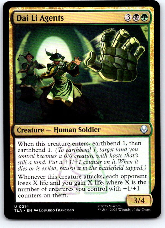Dai Li Agents 214 Uncommon Avatar: The Last Airbender Magic: The Gathering NM