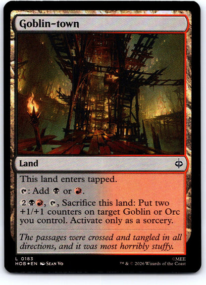 Goblin-town 183 Land The Hobbit Magic: The Gathering Foil Near Mint