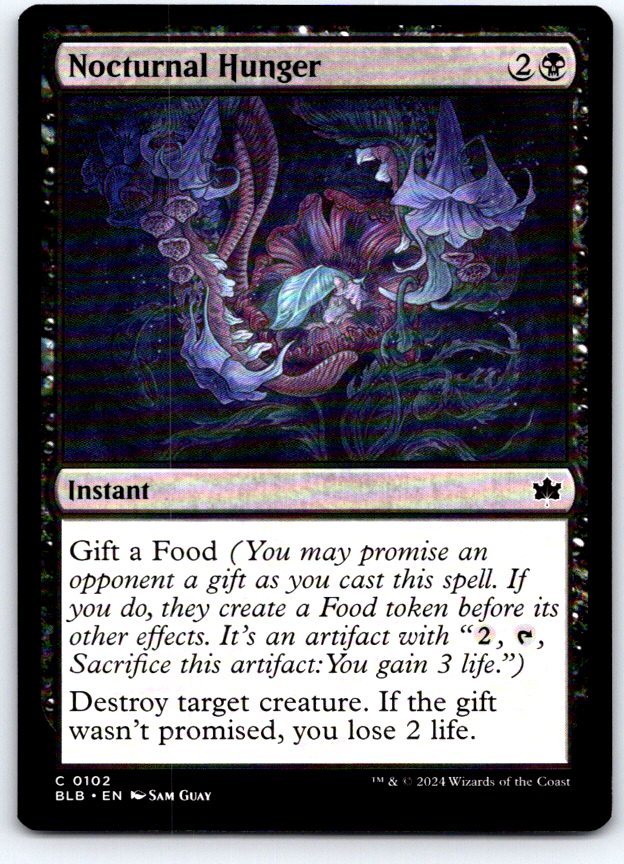Nocturnal Hunger 102 Common Bloomburrow Magic: The Gathering Near Mint