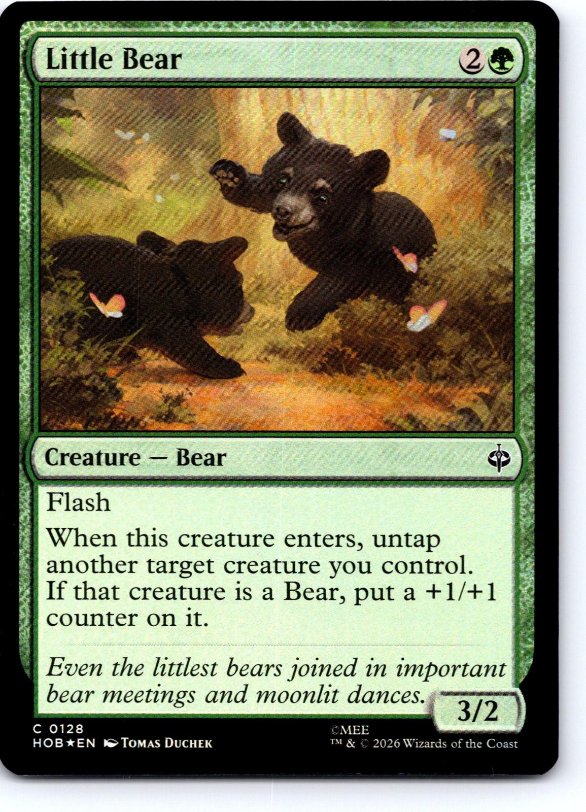 Little Bear 128 Common The Hobbit Magic: The Gathering Foil Near Mint