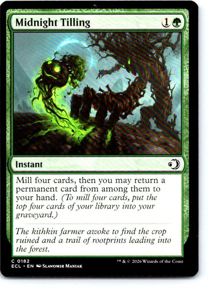 Midnight Tilling 182 Common Lorwyn Eclipsed Magic: The Gathering Near Mint