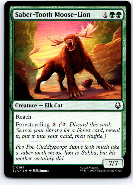 Saber-Tooth Moose-Lion 194 Avatar: The Last Airbender Magic: The Gathering NM