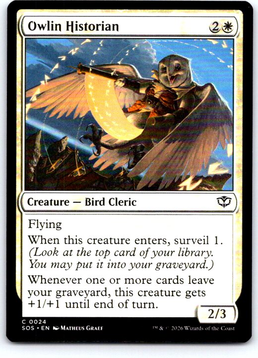 Owlin Historian 24 Common Secrets of Strixhaven Magic: The Gathering Near Mint