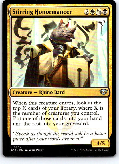 Stirring Honormancer 234 Uncommon Secrets of Strixhaven Magic: The Gathering NM