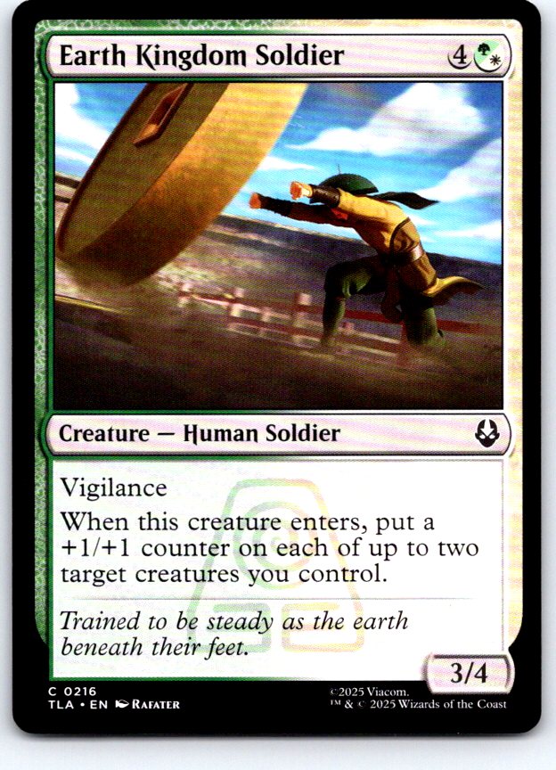 Earth Kingdom Soldier 216 Avatar: The Last Airbender Magic: The Gathering NM