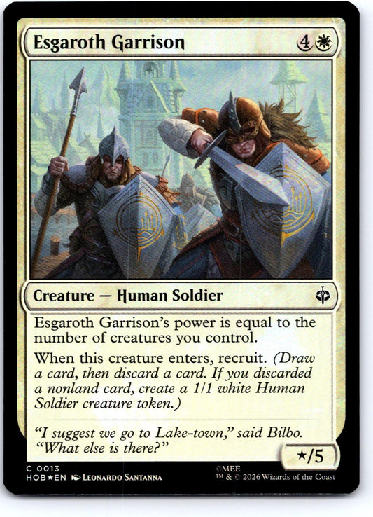 Esgaroth Garrison 13 Common The Hobbit Magic: The Gathering Foil Near Mint
