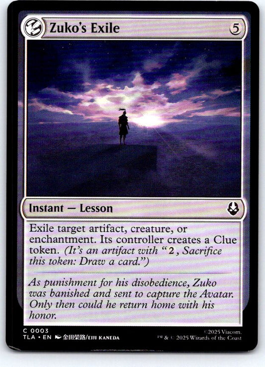 Zuko's Exile 3 Common Avatar: The Last Airbender Magic: The Gathering Near Mint