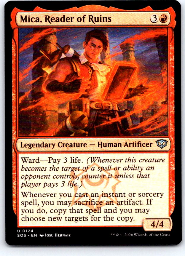 Mica, Reader of Ruins 124 Uncommon Secrets of Strixhaven Magic: The Gathering NM