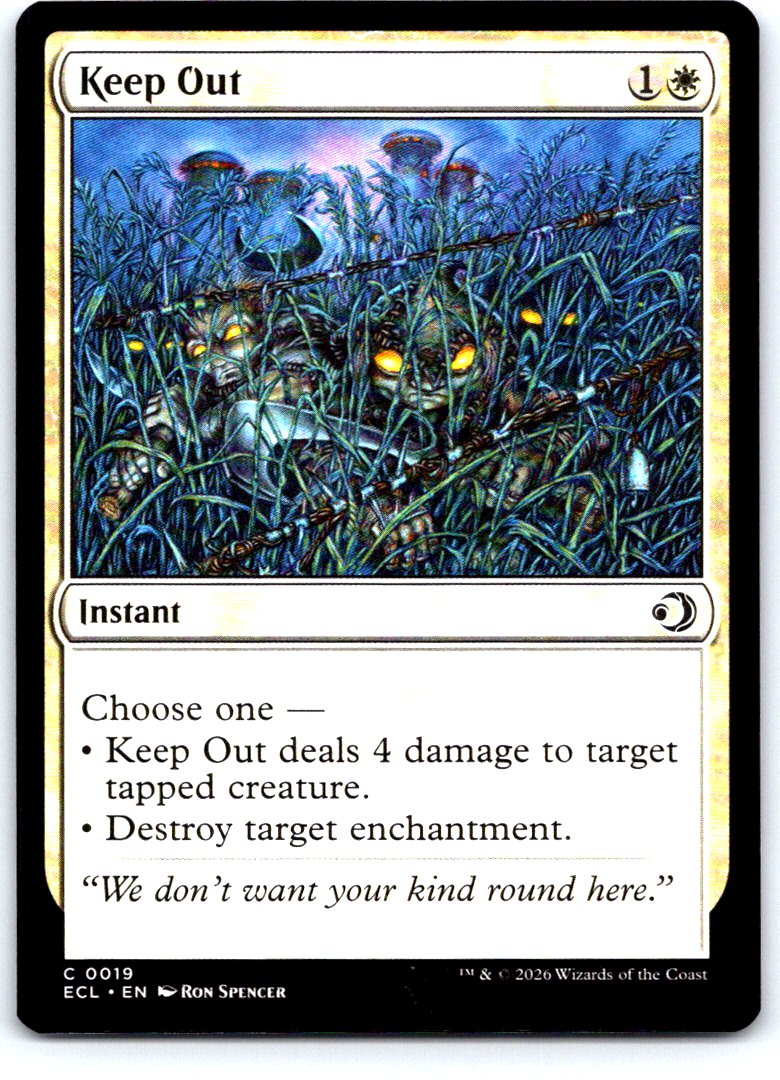 Keep Out 19 Common Lorwyn Eclipsed Magic: The Gathering Near Mint