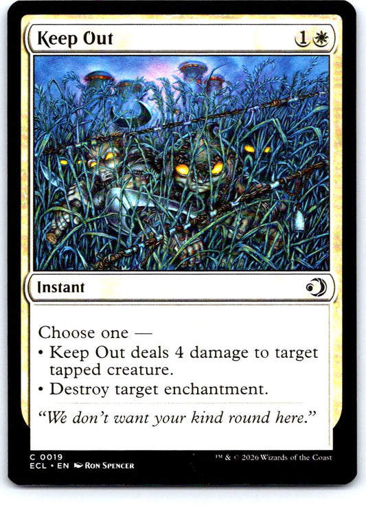 Keep Out 19 Common Lorwyn Eclipsed Magic: The Gathering Near Mint