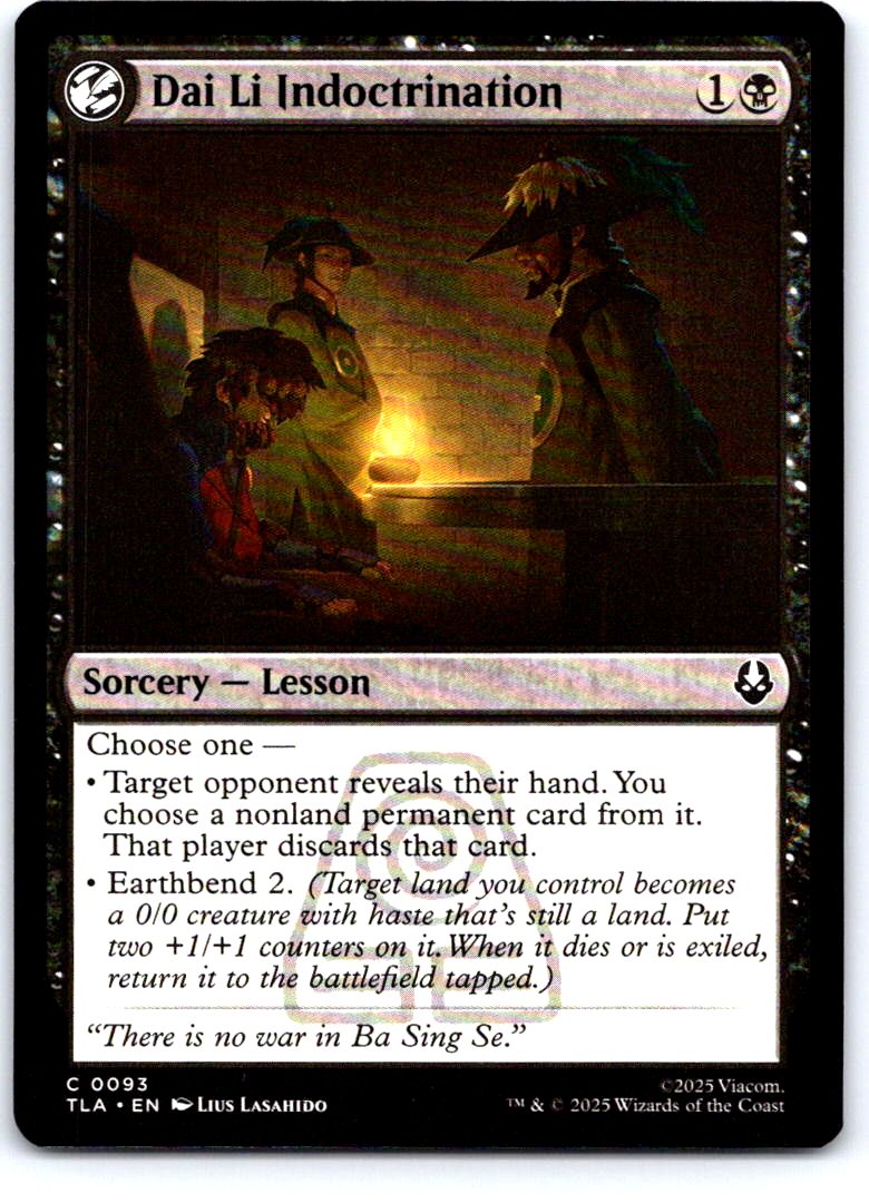 Dai Li Indoctrination 93 Avatar: The Last Airbender Magic: The Gathering NM