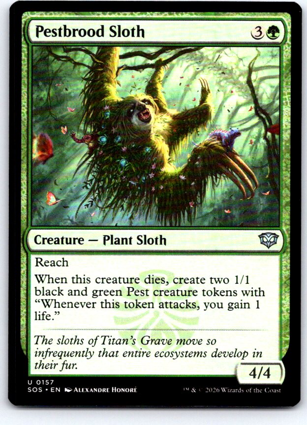 Pestbrood Sloth 157 Uncommon Secrets of Strixhaven Magic: The Gathering NM