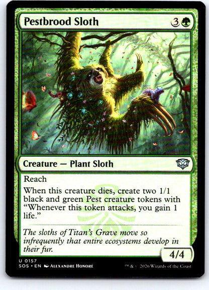 Pestbrood Sloth 157 Uncommon Secrets of Strixhaven Magic: The Gathering NM