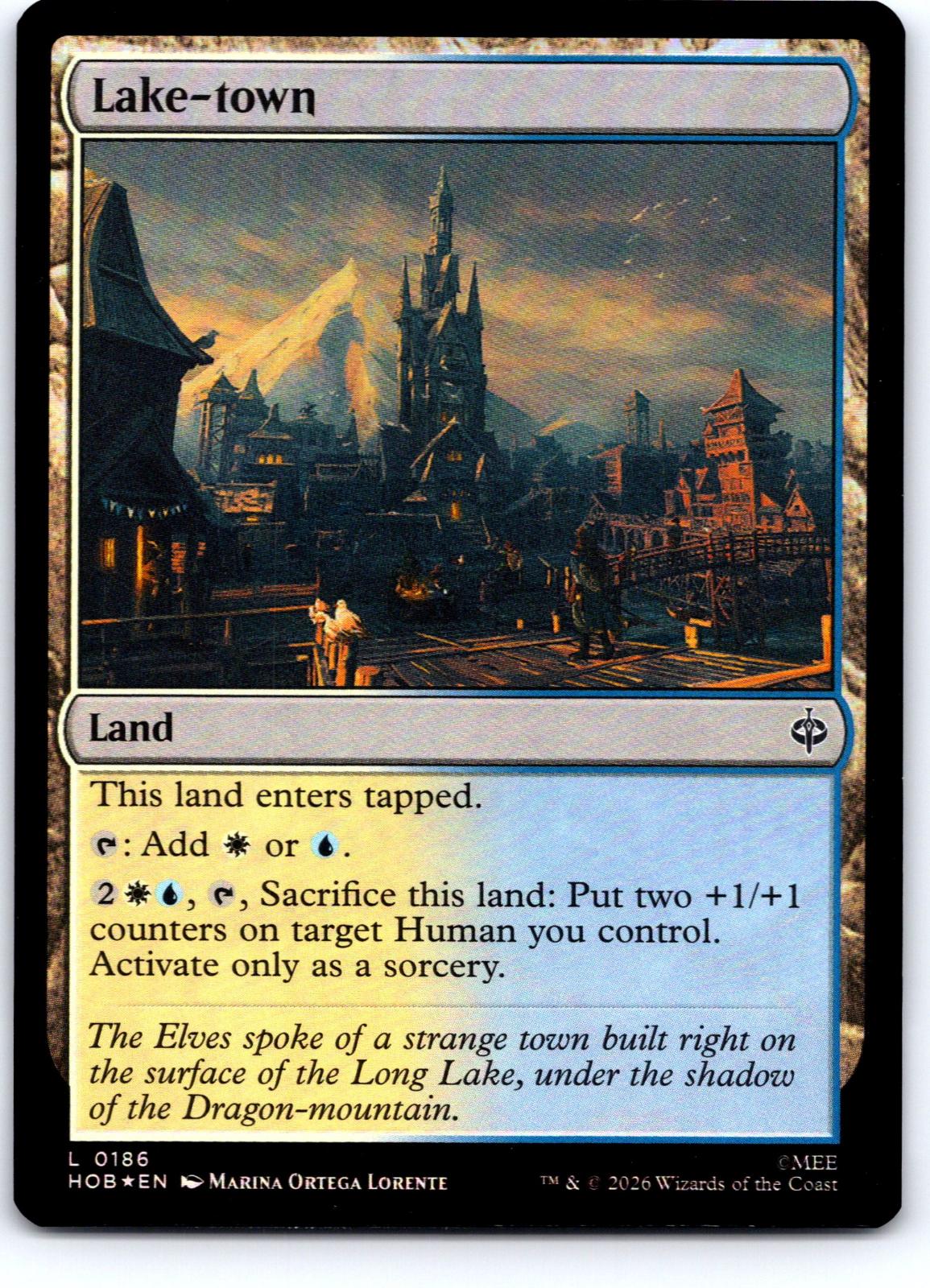 Lake-town 186 Land The Hobbit Magic: The Gathering Foil Near Mint