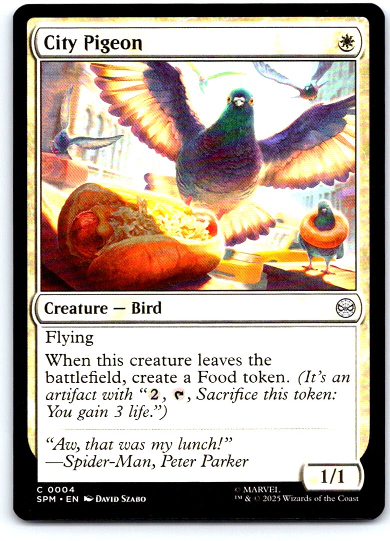 City Pigeon 4 Common Marvel's Spider-Man Magic: The Gathering Near Mint