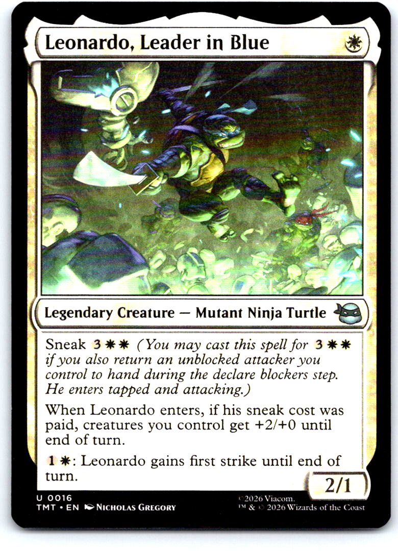 Leonardo, Leader in Blue 0016 Teenage Mutant Ninja Turtles MTG NM