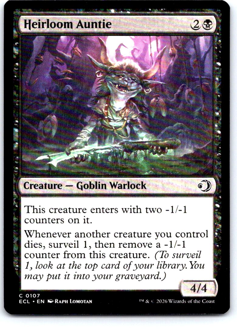 Heirloom Auntie 107 Common Lorwyn Eclipsed Magic: The Gathering Near Mint