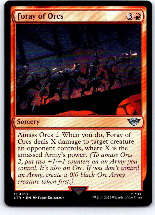 Foray of Orcs 128 Universes Beyond: LOTR Magic: The Gathering NM