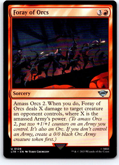 Foray of Orcs 128 Universes Beyond: LOTR Magic: The Gathering NM