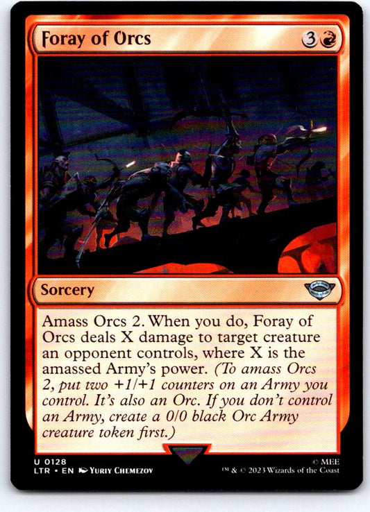 Foray of Orcs 128 Universes Beyond: LOTR Magic: The Gathering NM