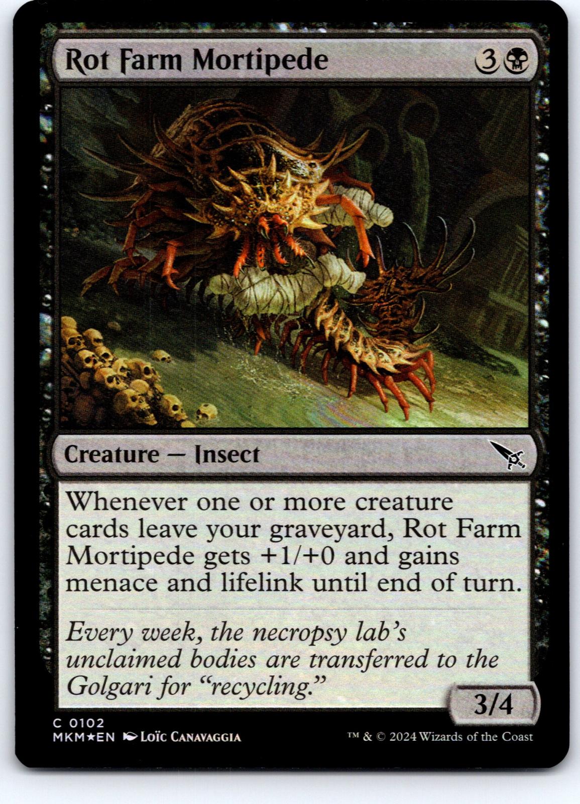 Rot Farm Mortipede 102 Murders at Karlov Manor Magic: The Gathering Foil NM