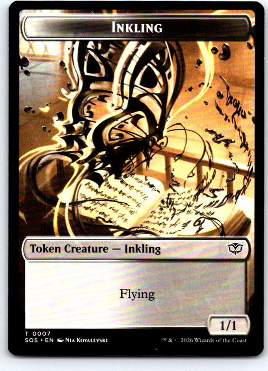 Inkling (0007) // Spirit (0011) Double-Sided Token 7 // 11 MTG NM