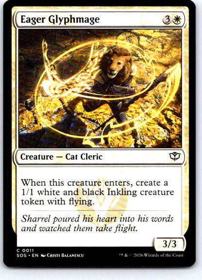Eager Glyphmage 11 Common Secrets of Strixhaven Magic: The Gathering Near Mint