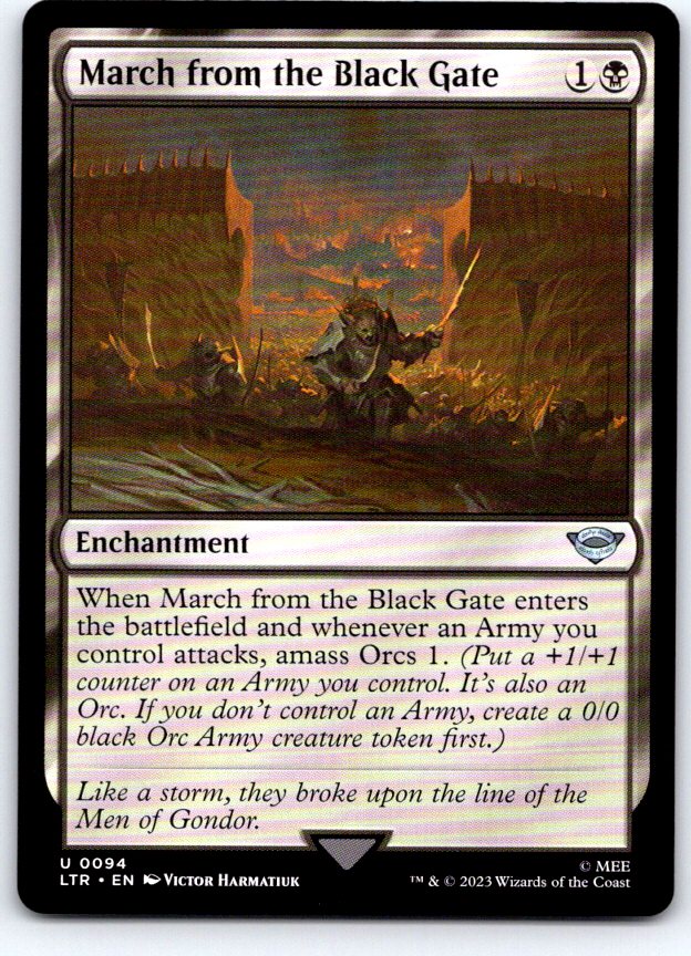 March from the Black Gate 94 Universes Beyond: LOTR Magic: The Gathering NM