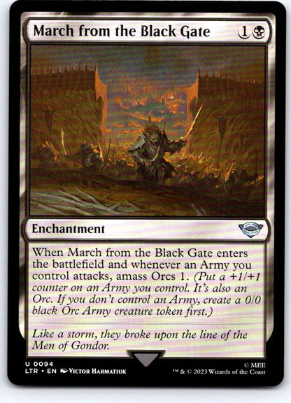 March from the Black Gate 94 Universes Beyond: LOTR Magic: The Gathering NM