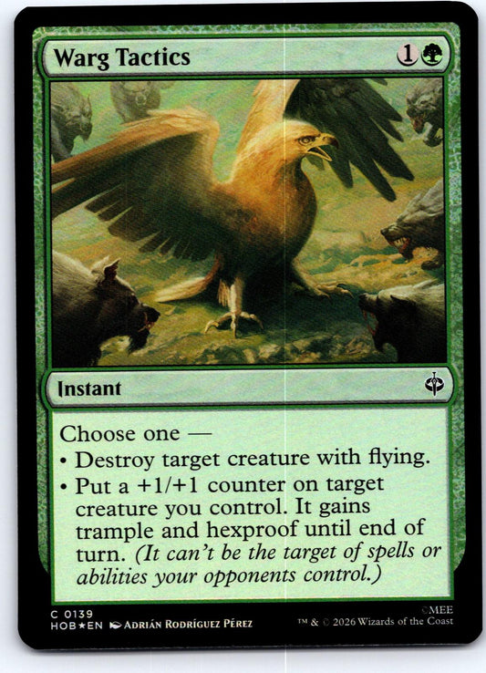 Warg Tactics 139 Common The Hobbit Magic: The Gathering Foil Near Mint