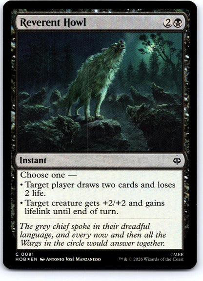 Reverent Howl 81 Common The Hobbit Magic: The Gathering Foil Near Mint