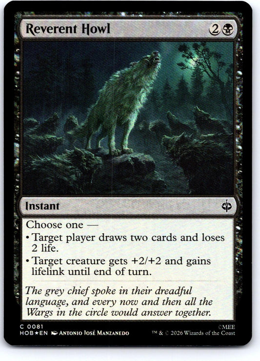 Reverent Howl 81 Common The Hobbit Magic: The Gathering Foil Near Mint