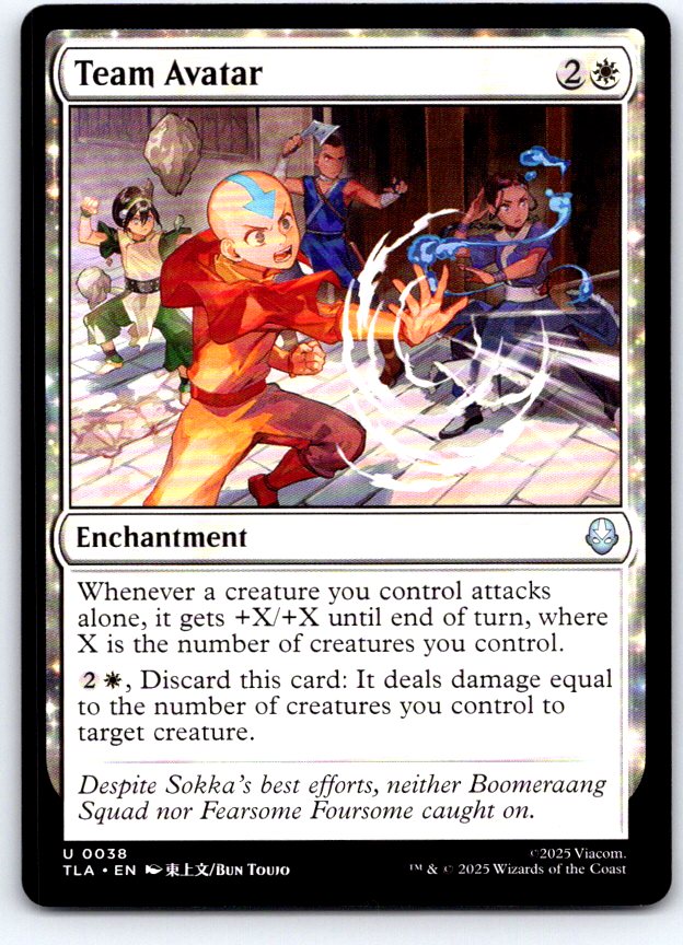 Team Avatar 38 Uncommon Avatar: The Last Airbender Magic: The Gathering NM