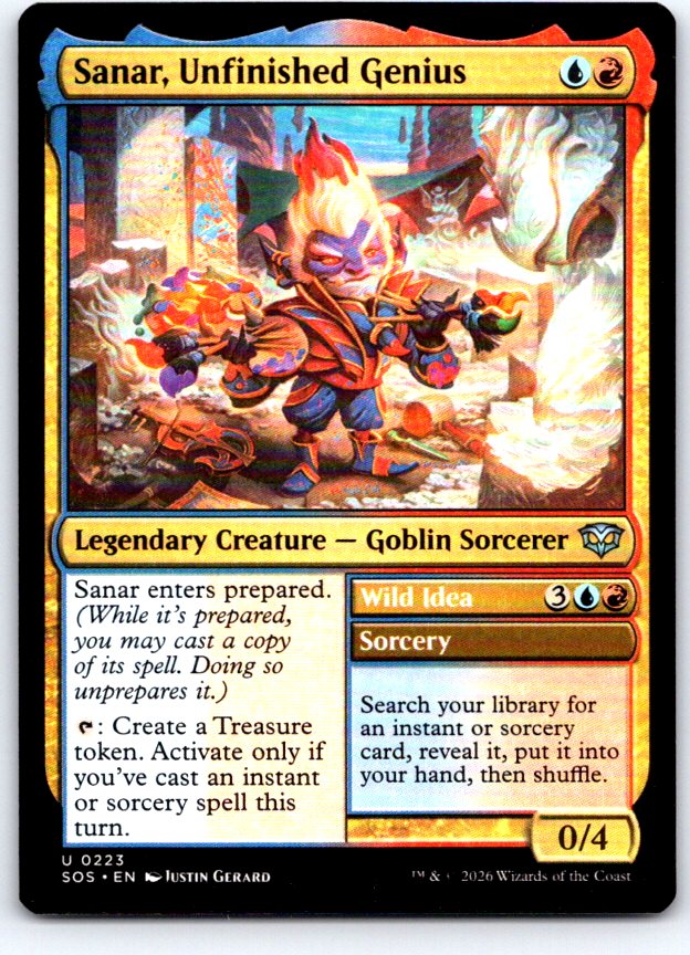 Sanar, Unfinished Genius 223 Secrets of Strixhaven Magic: The Gathering NM